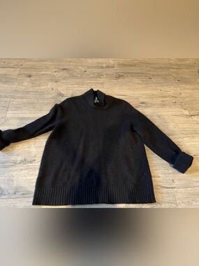 Ralph Lauren Black Cashmere-Blend Crew Sweater